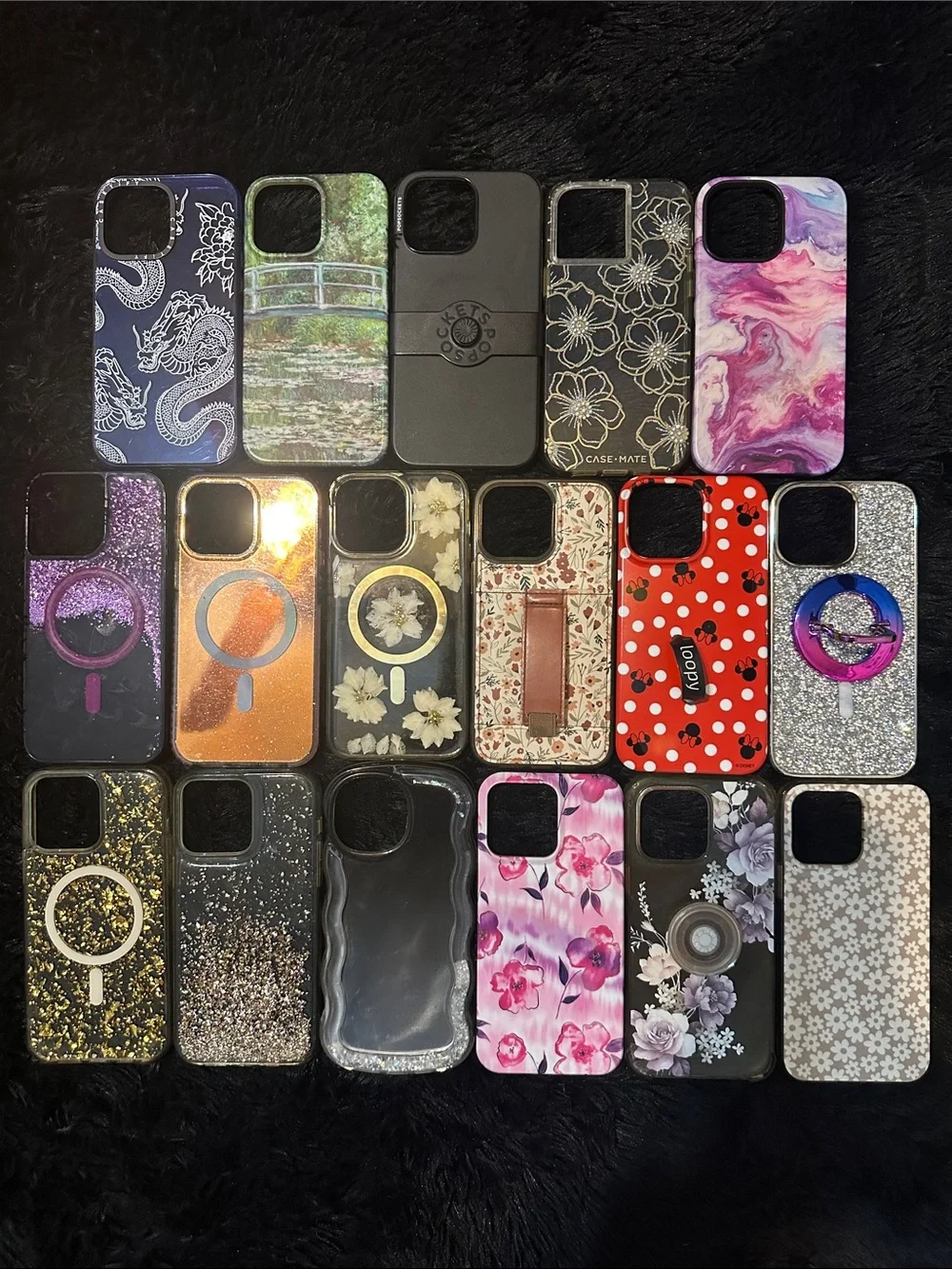 iPhone 14 Pro Max cases. Casetify, Casely, pop socket, case mate, and more